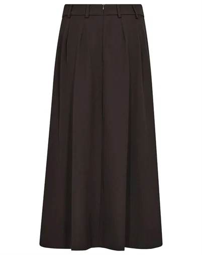 Co'Couture - AliniCC Anya Pleat Nederdel - Dark Brown